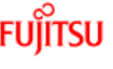 A red logo for fujitsu.