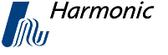 A black and white image of the word harmony.