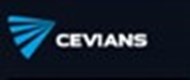 A black and white logo of cevians.