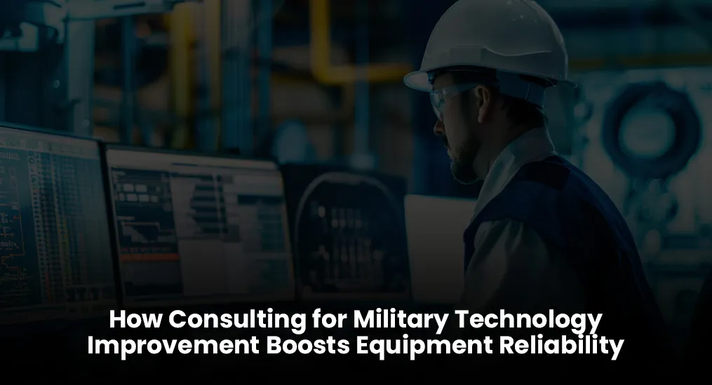 Engineer analyzing military system components to improve equipment reliability.